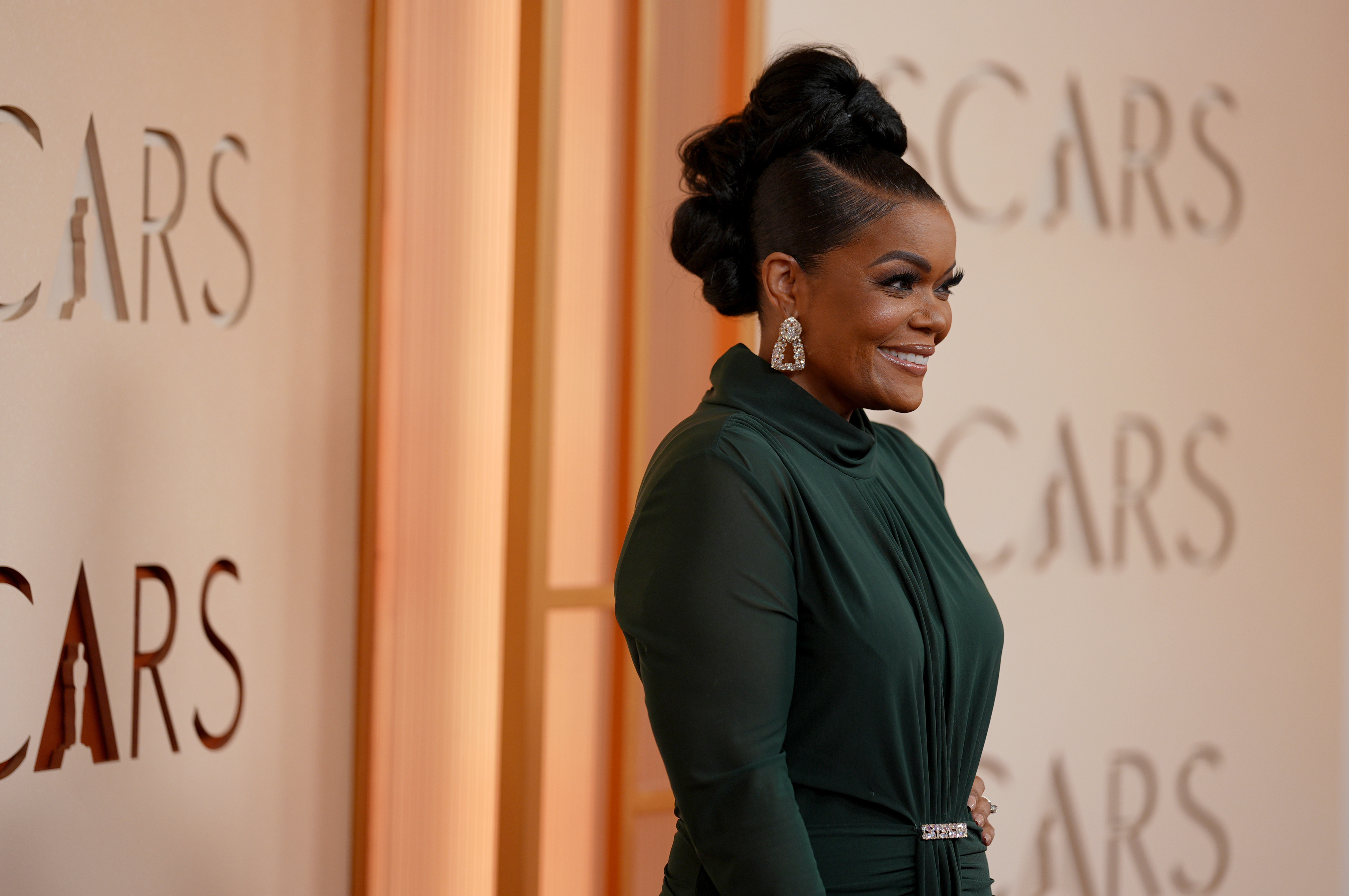Yvette Nicole Brown arrives at the Oscars on Sunday, March...