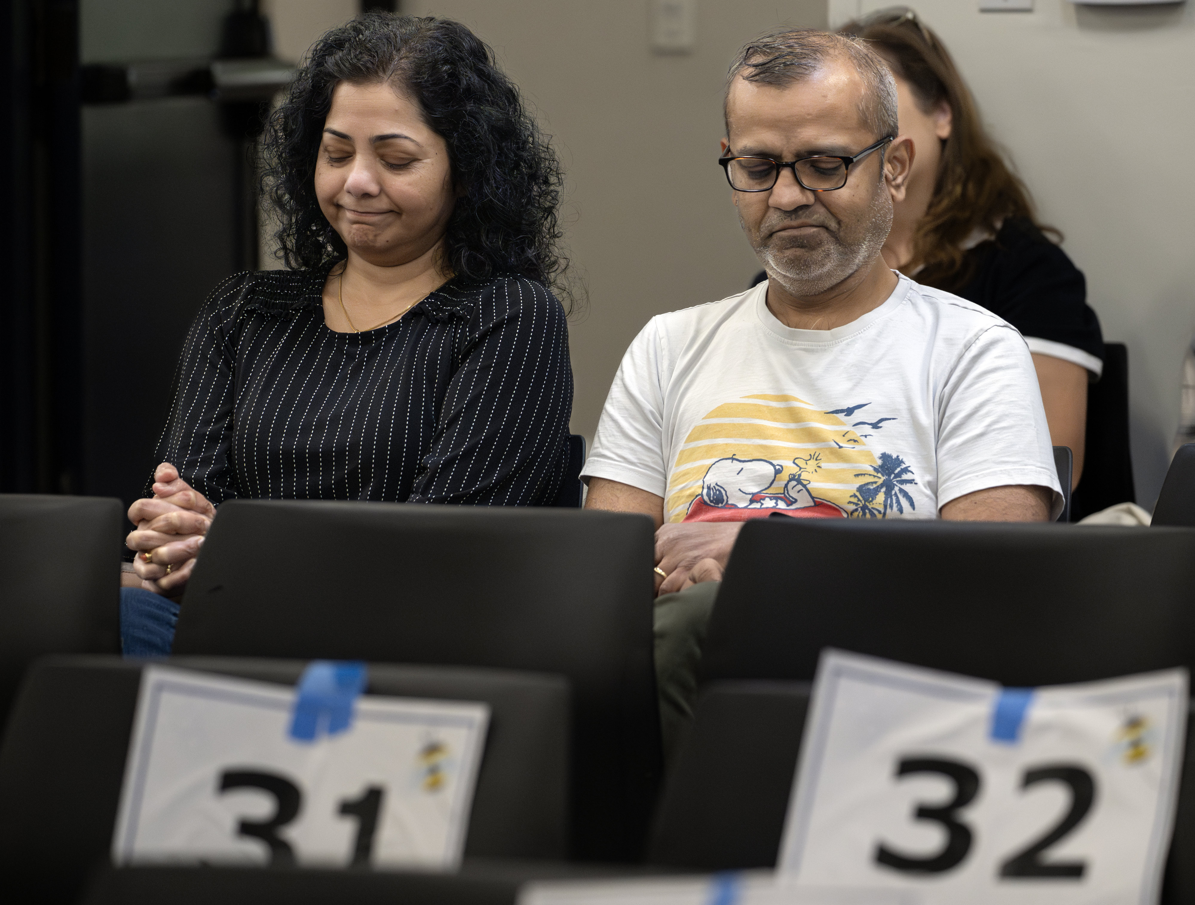 The parents of Advika Prasad, 14, Shweta Suman and Rishitosh...