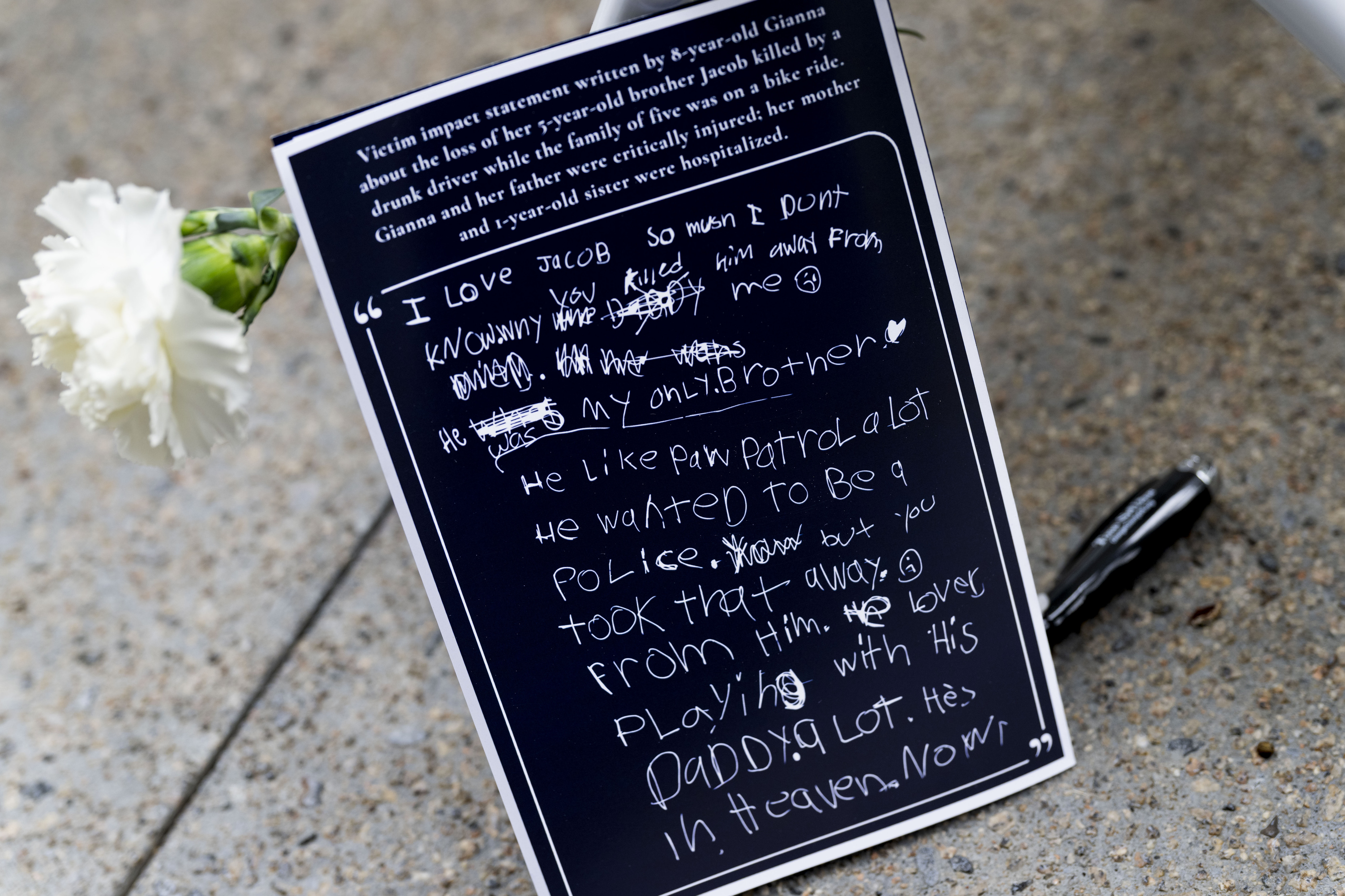 The back of the program for the Crime Victimsâ Rights...