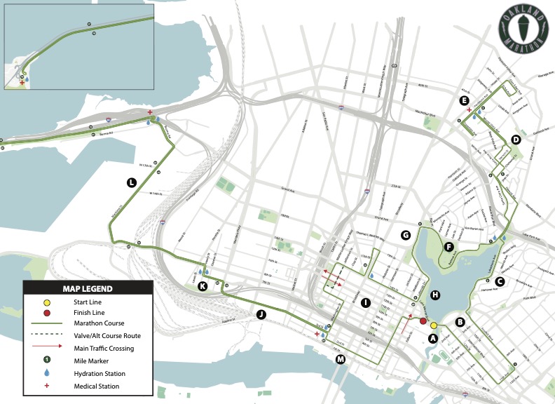 Reminder: Sunday morning street closures for Oakland Marathon include parts of Piedmont and Oakland avenues, Grand-Lake area