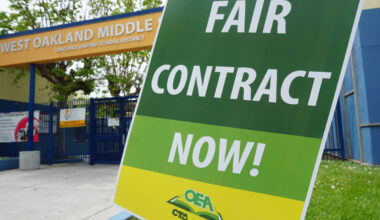 Oakland teachers reach tentative deal with district after year of talks, but layoffs loom