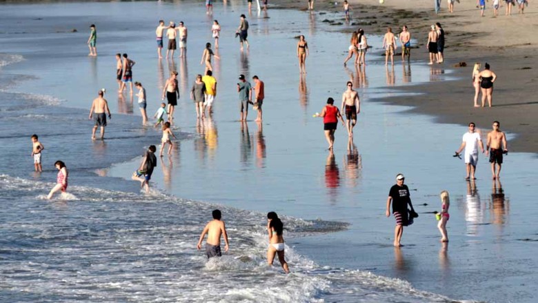 Sunbathers on Ocean Beach
