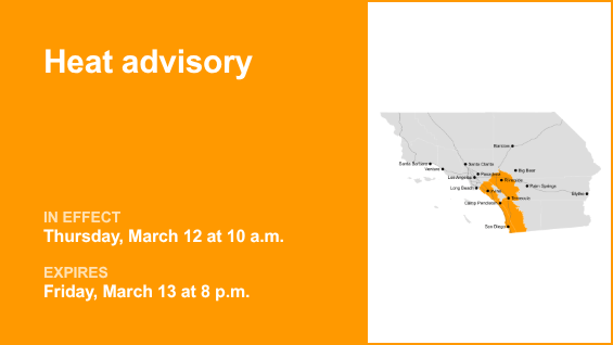 Orange County placed under a heat advisory Thursday and Friday – Orange County Register