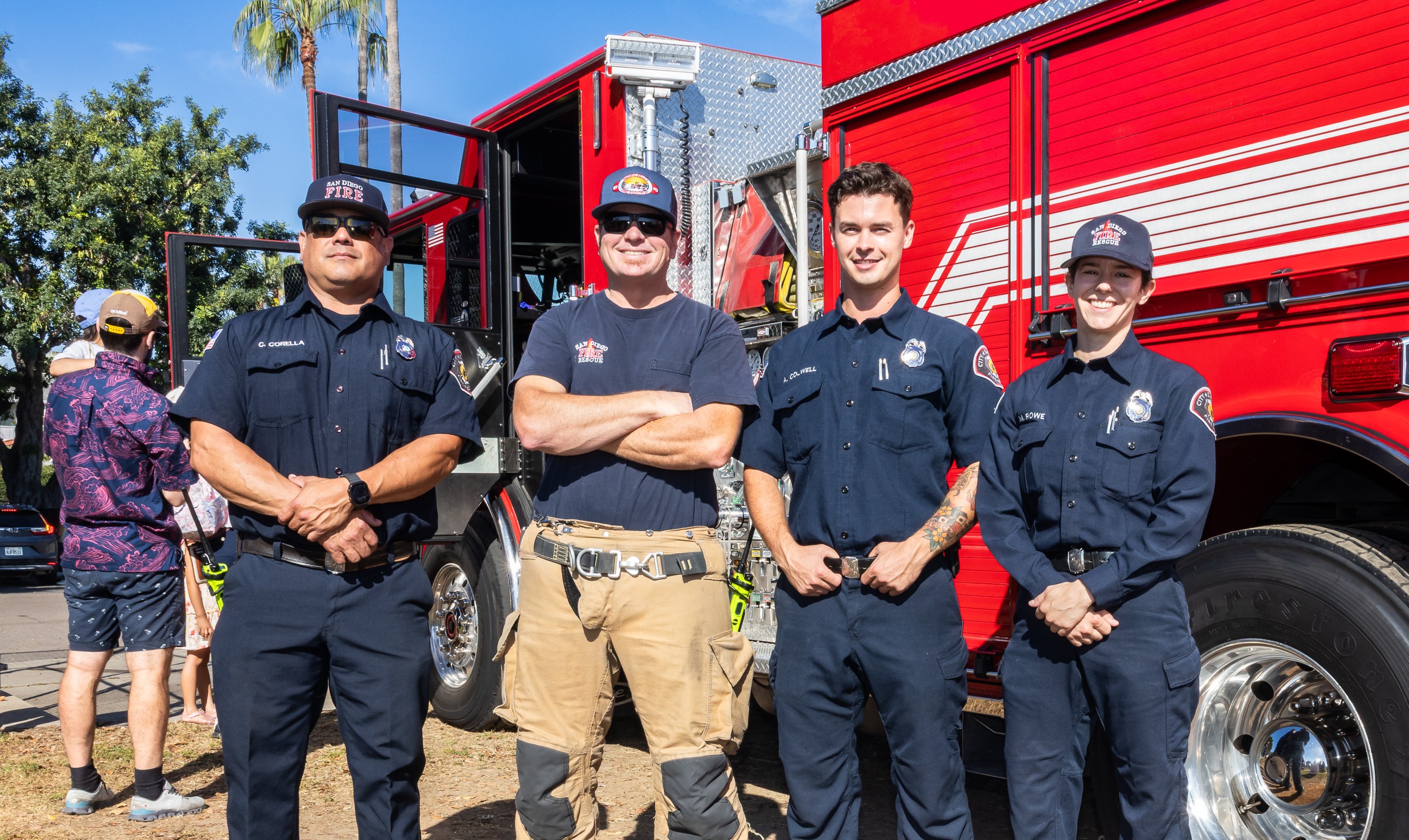 Firefighters from Station 21 â Chris Corella, Phil Londo, Anders...