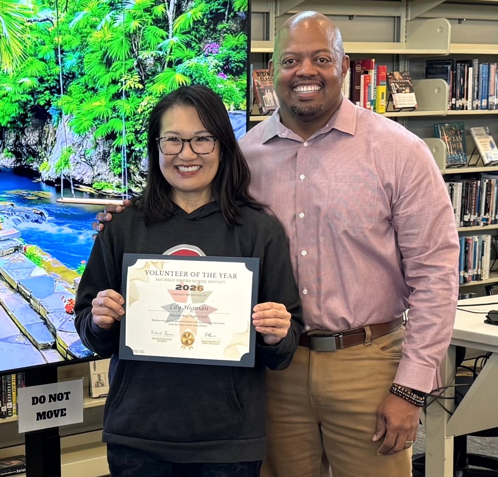 Lily Higman honored for years of volunteerism at Mission Bay High