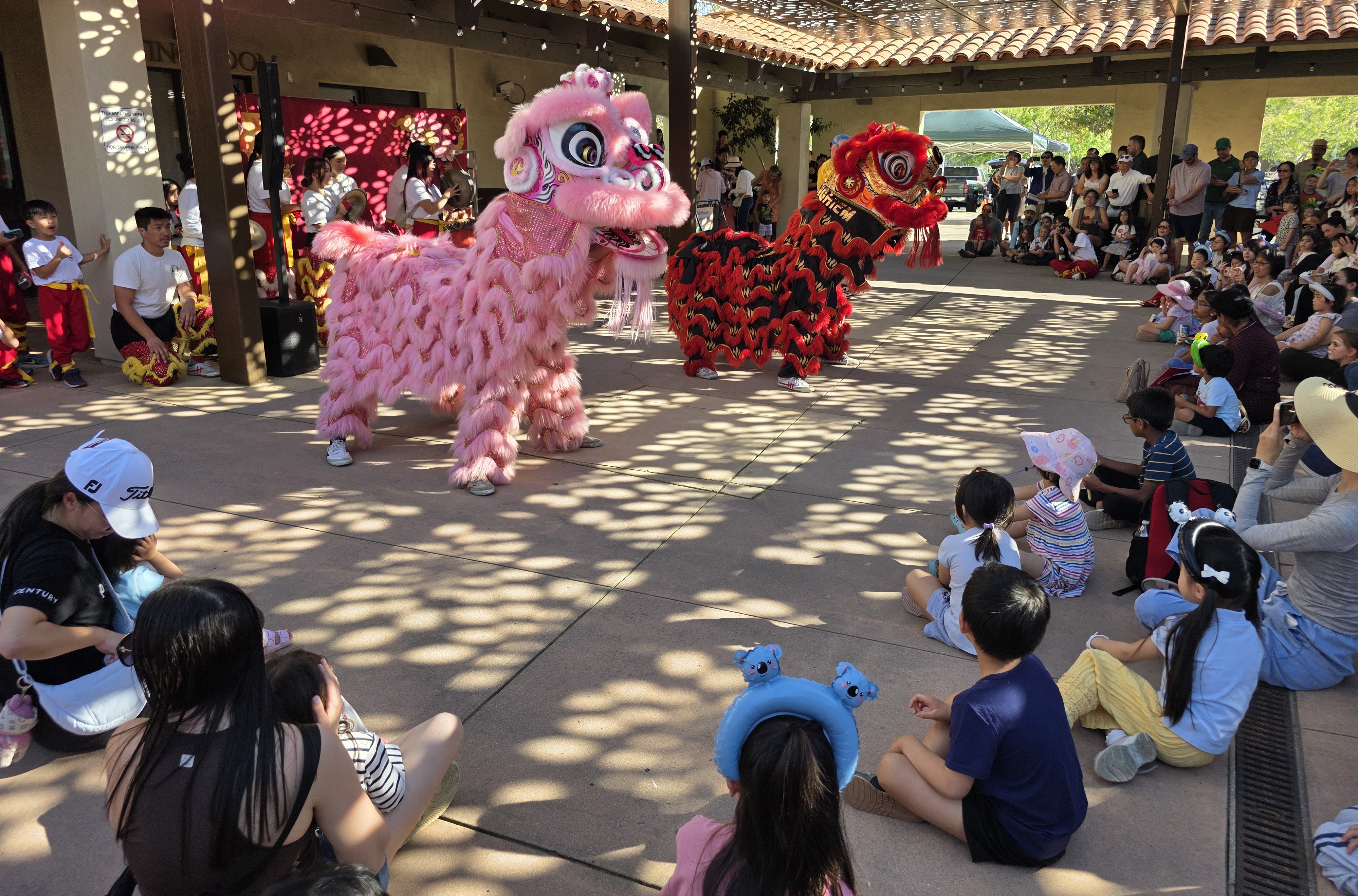 Team Hoa Nghiem performed the Lion Dance on the Poway...