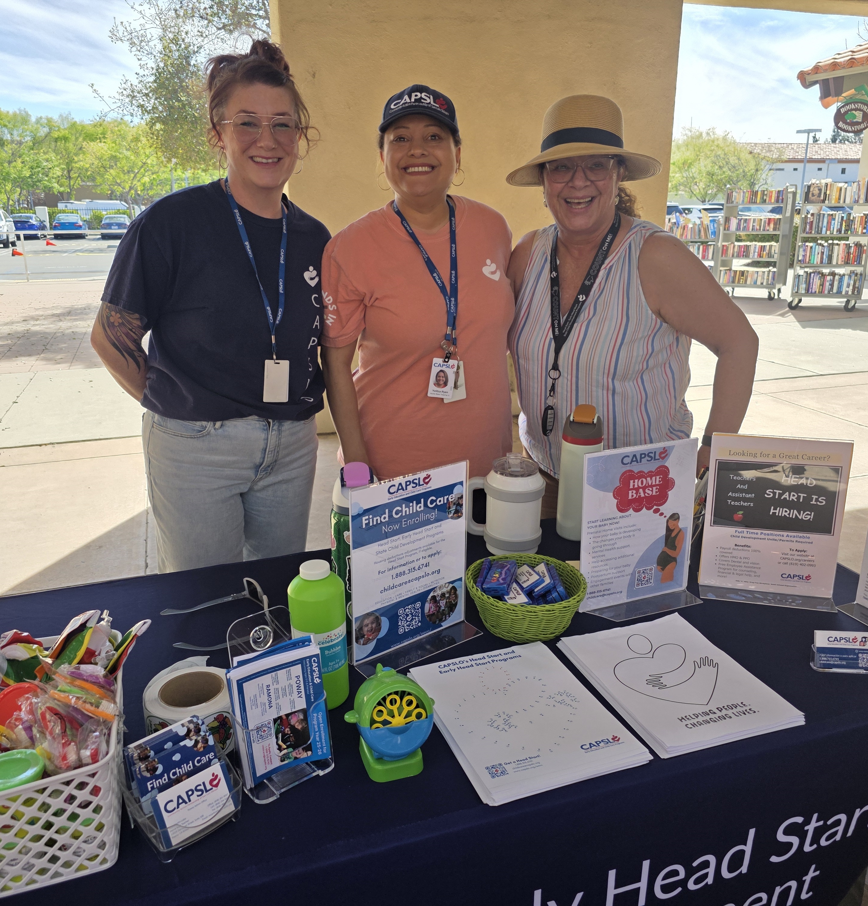 Home-based teachers, from left, Cinder Murphy, Yelitza Ryan and Mary...