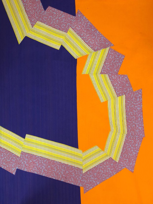 Barbara Danzi made this modern design quilt titled "Orange Crush." (Courtesy Studio Art Quilt Associates, Inc.)