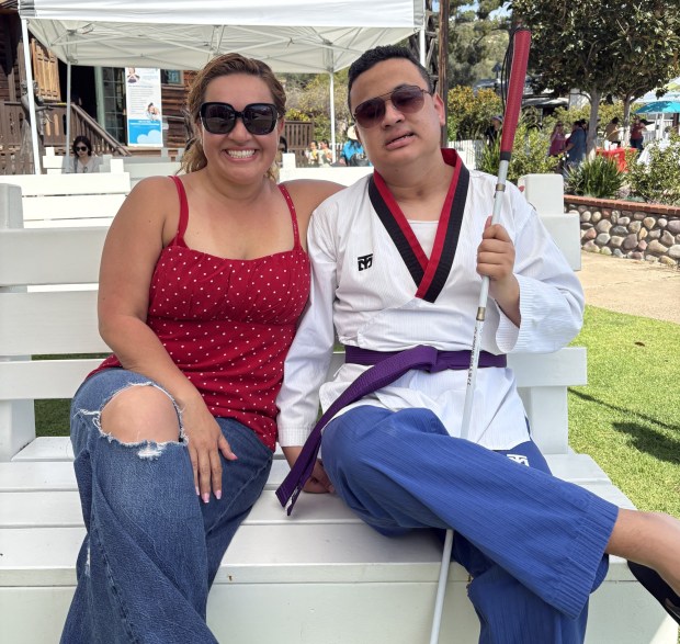 Angie Robinson and her son, Giancarlo Valdez at the Celebrate Every Ability Community Resource Fair and Family Fun Day. (Amy Shireman)