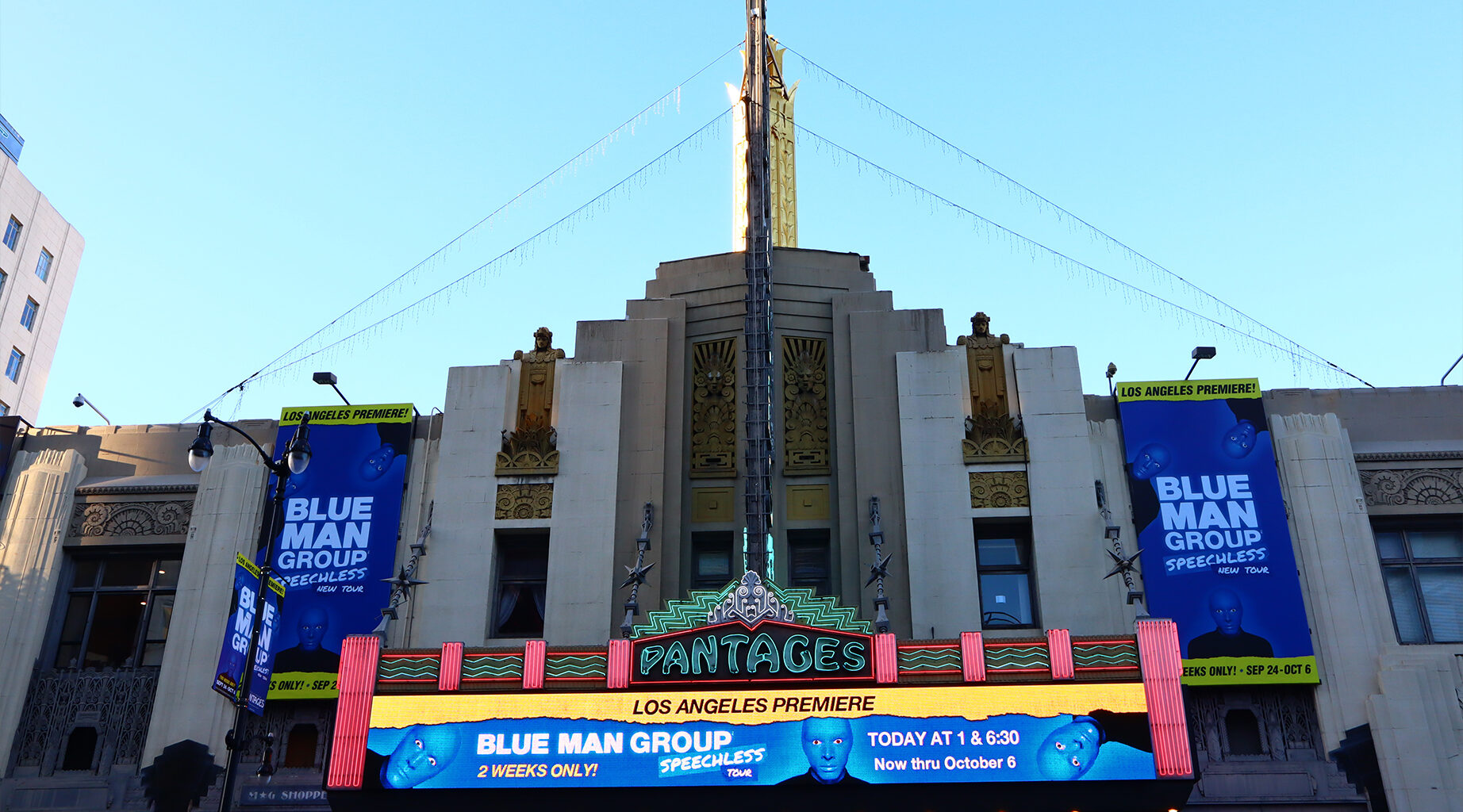 Hollywood, California - October 6, 2019: PANTAGES Theatre on Hollywood Boulevard, Los Angeles