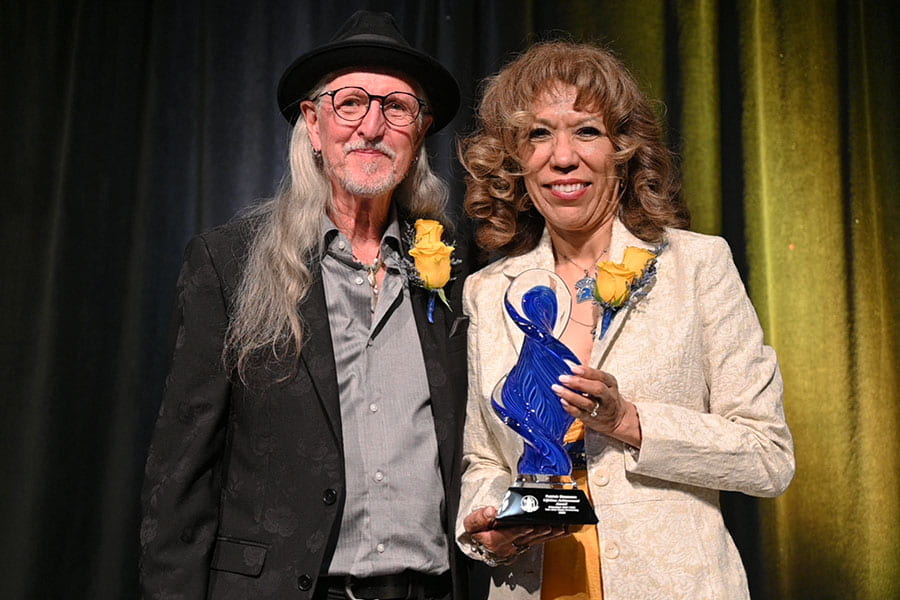 Pat Simmons, The Doobie Brothers, SJSU, Distinguished Alumni, Spartans of Significance, SJSU President Cynthia Teniente-Matson