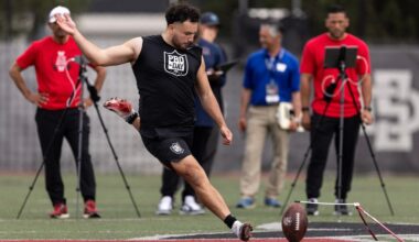 Aztecs kicker Gabe Plascencia among those making an impression during on-campus Pro Day