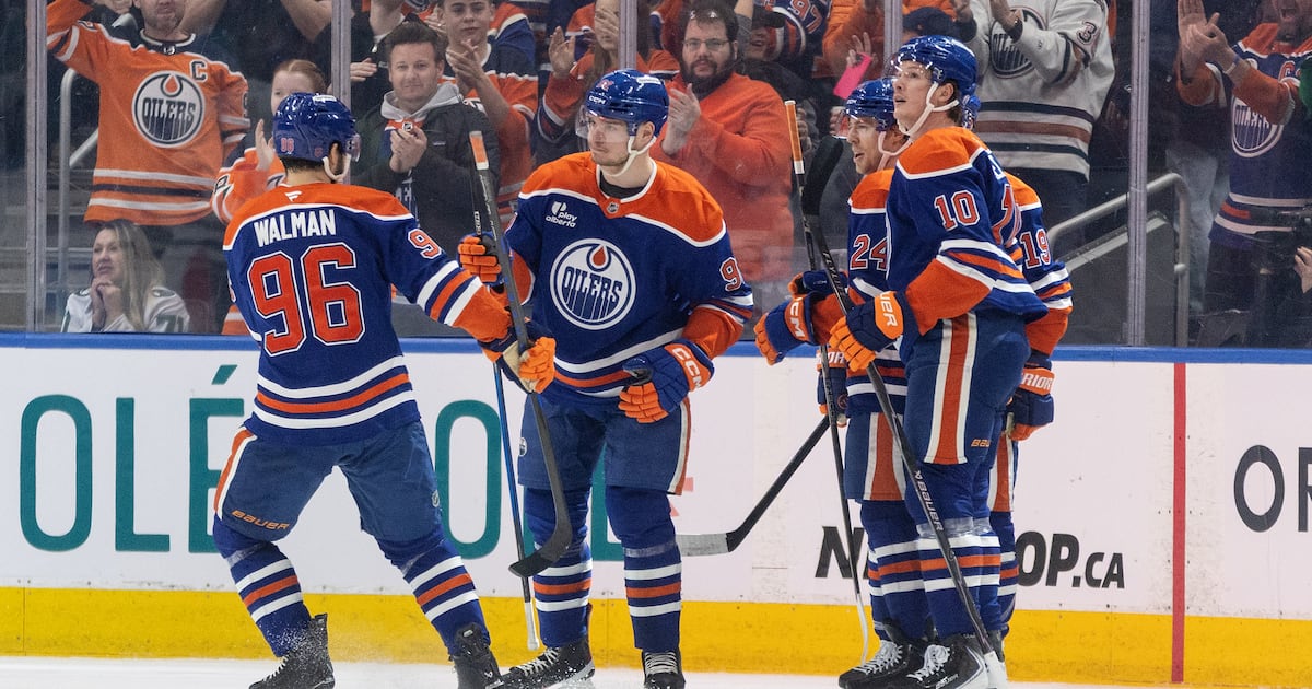 Edmonton Oilers step up without Leon Draisaitl, get 'offence by committee' to sink San Jose Sharks
