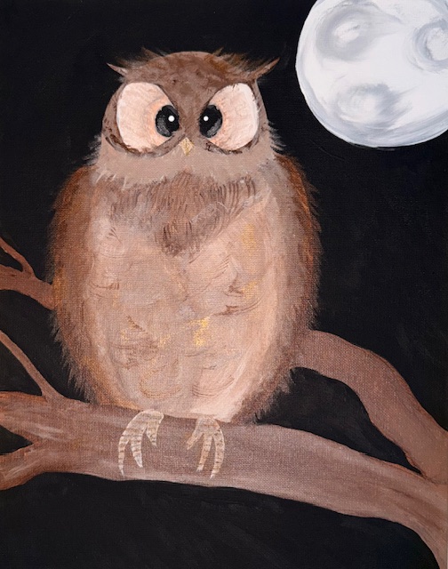 Ramona High School juniors Phoenix Nelson and Tayler Brown created an owl piece of art that was inspired by the Ramona Barn Owls clothing brand. (Courtesy Phoenix Nelson)