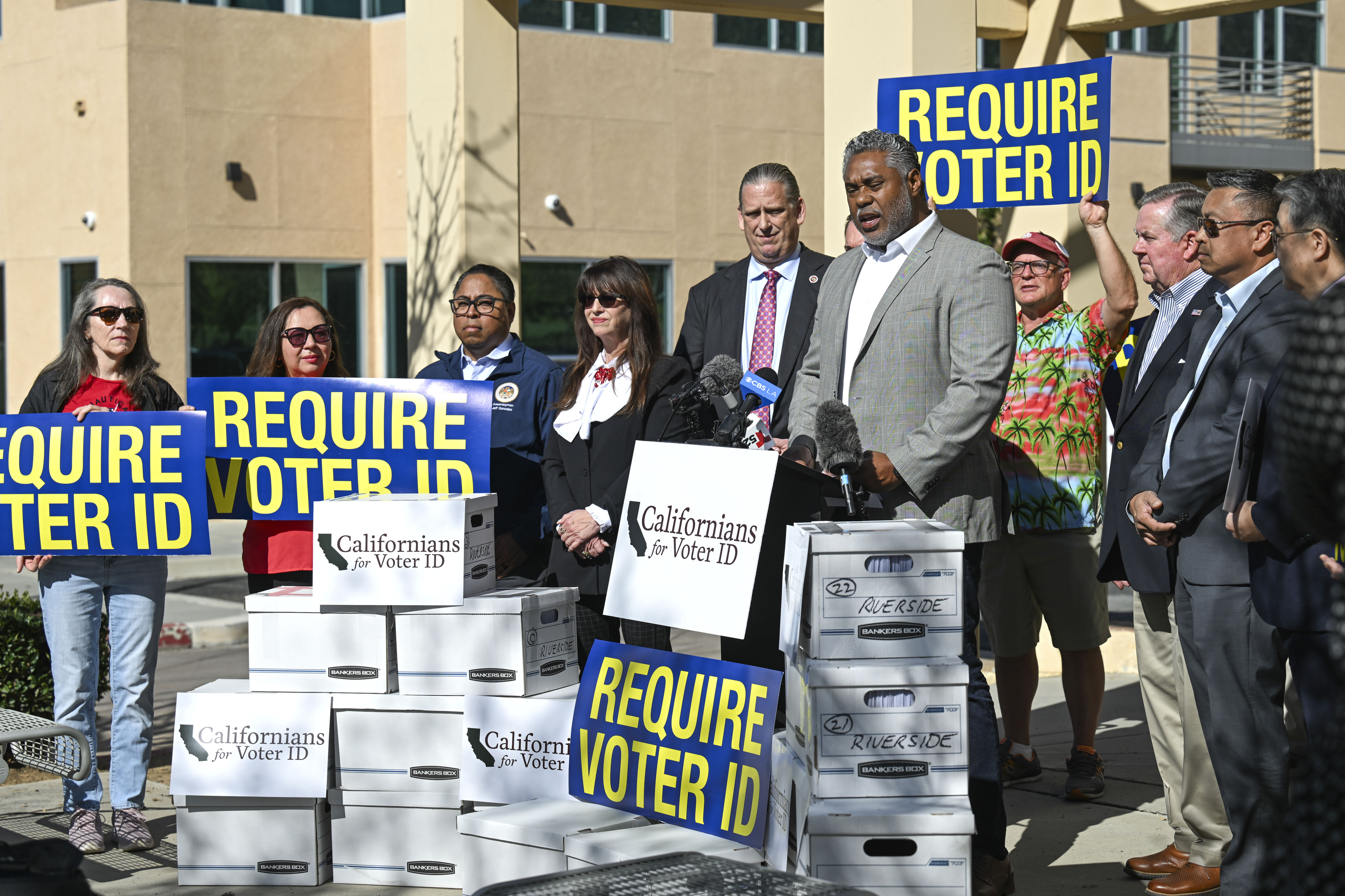 Tafa Jefferson, on behalf of Californians for Voter ID, introduces...