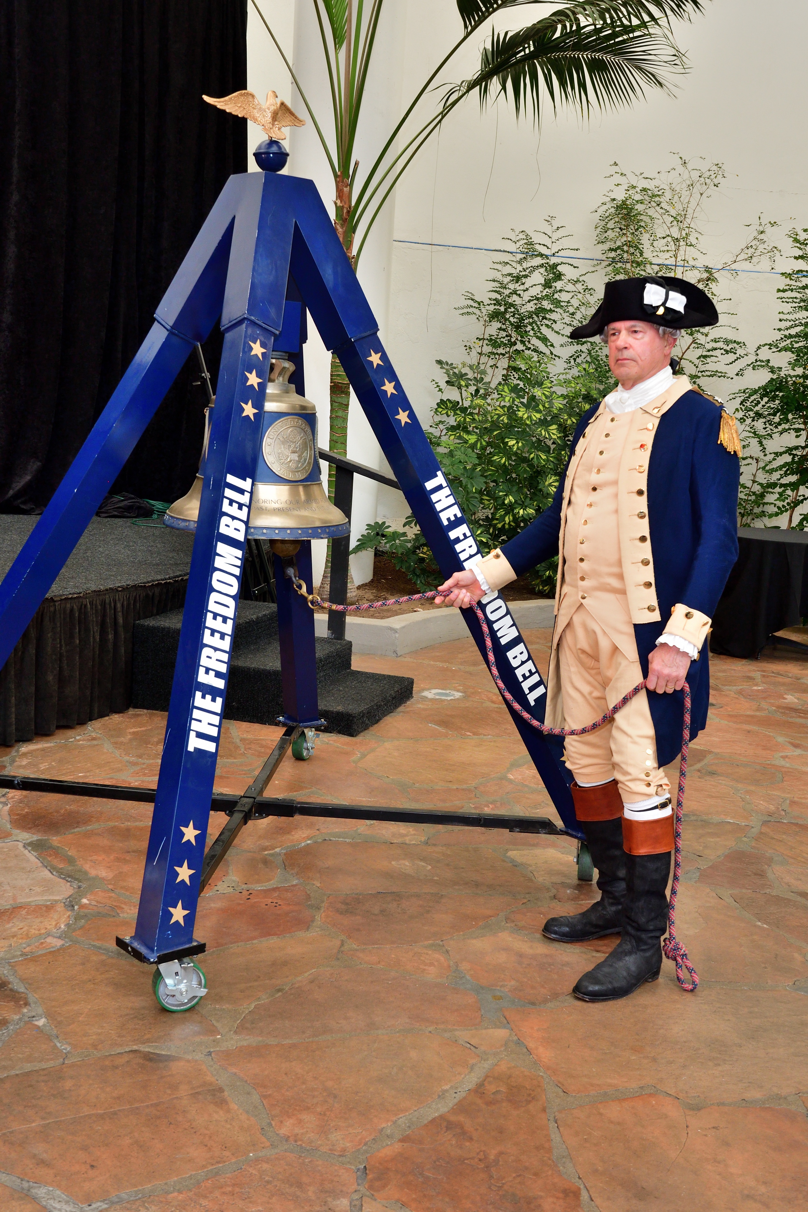 George Washington ringing the Spirit of Liberty Foundationâs iconic Americaâs...