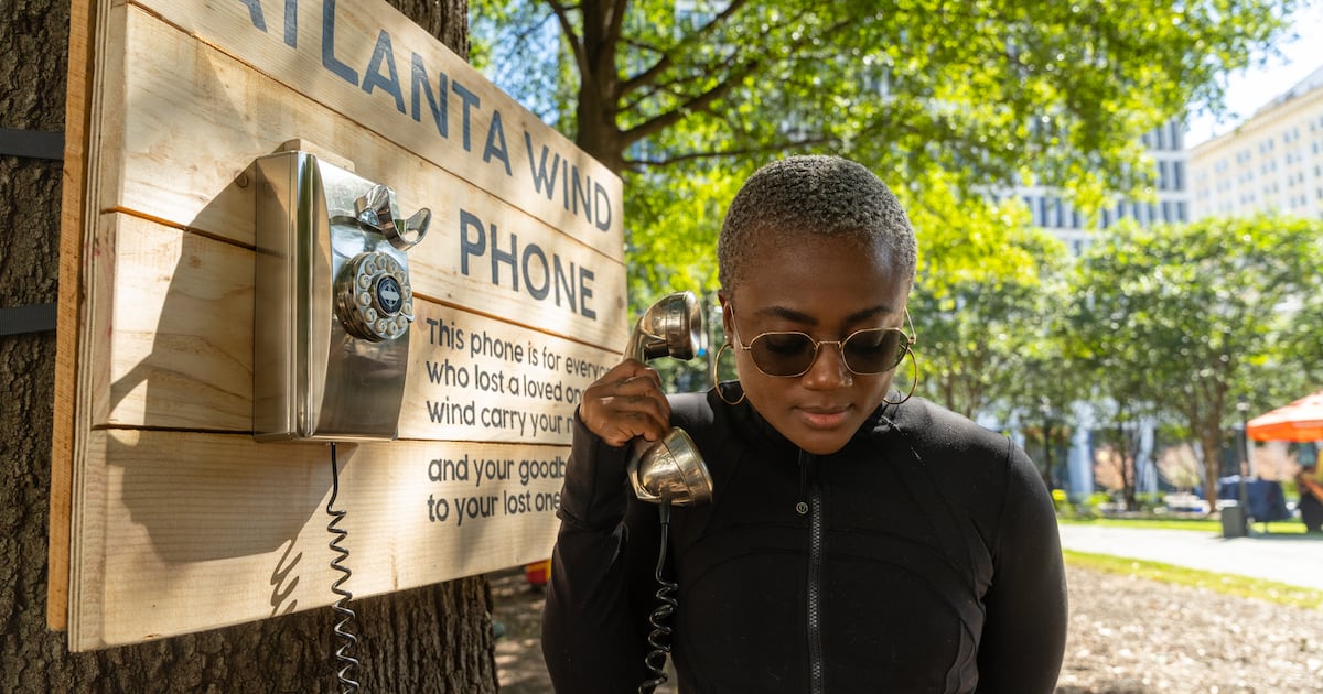 Atlanta Wind Phone a natural fit in permanent home at Oakland Cemetery