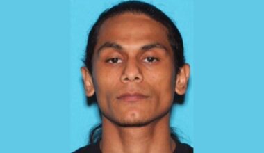 Rudy Aaron Molano, 29, was arrested Monday, March 2, 2026, in Fresno after allegedly punching a person at a business, then following the victims and firing three to four gunshots at them as their vehicles passed each other. (Fresno PD)