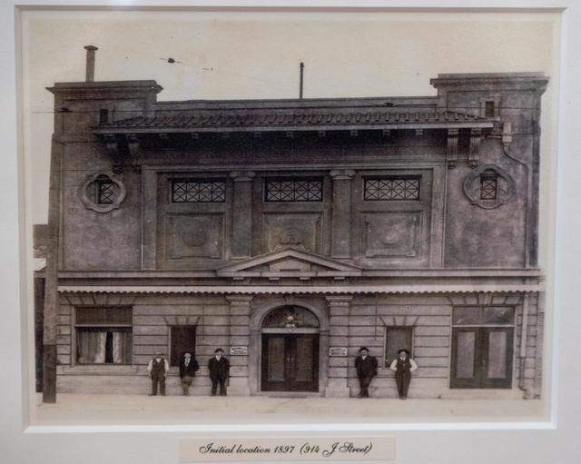 A photograph shows the first location of W.F. Gormley & Sons at 914 J St. in Sacramento, where the funeral home operated from 1897 to 1901. 