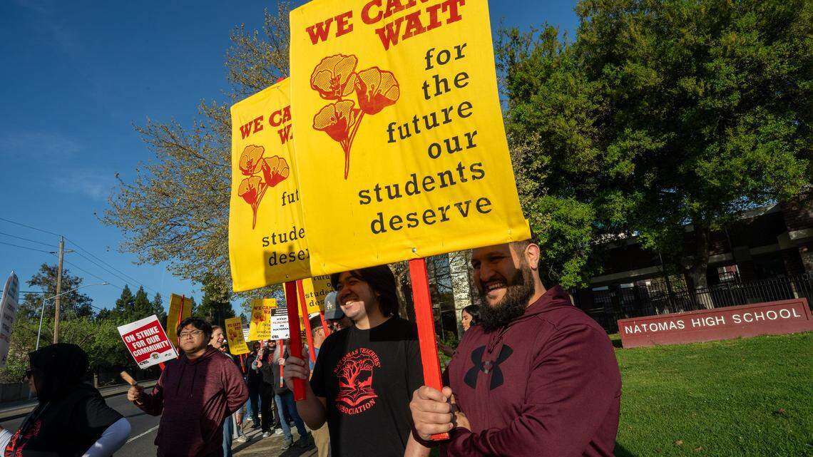 Natomas teachers strike for better pay, health care and more