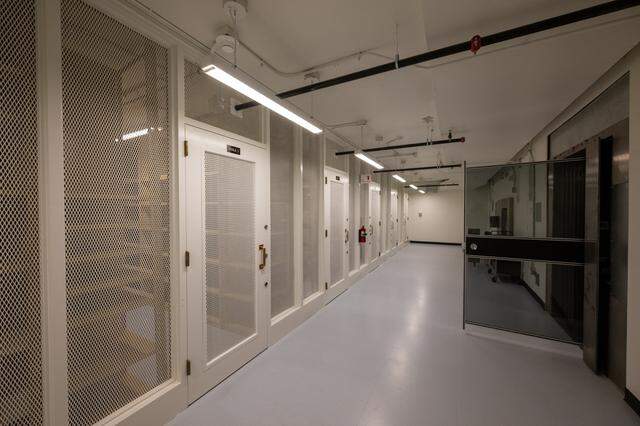 Inside the high-security vault at the Jesse M. Unruh Building. 