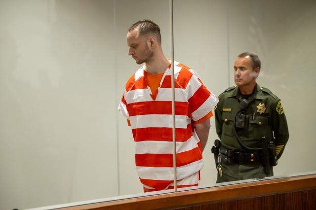 Eric James Abril leaves the courtroom after he is sentenced to life in prison without the possibility of parole at Placer Superior Court on Wednesday. Eric James Abril killed a hostage and wounded two other people during a 2023 standoff with law enforcement at Mahany Park in Roseville.
