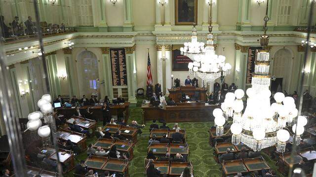 Gov. Gavin Newsom gives his final State of the State address as governor at the California Capitol in Sacramento on Thursday, Jan. 8, 2026. Newsom has generally expressed opposition to new revenue raising proposals as the Leigslature confronts a budget deficit.