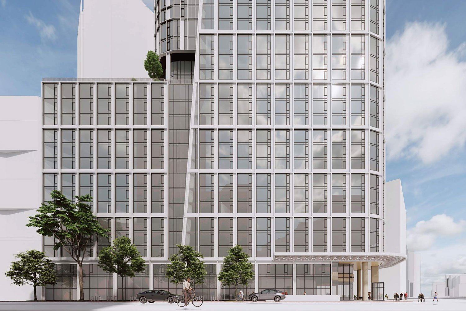 Rendering of The One Oak housing project