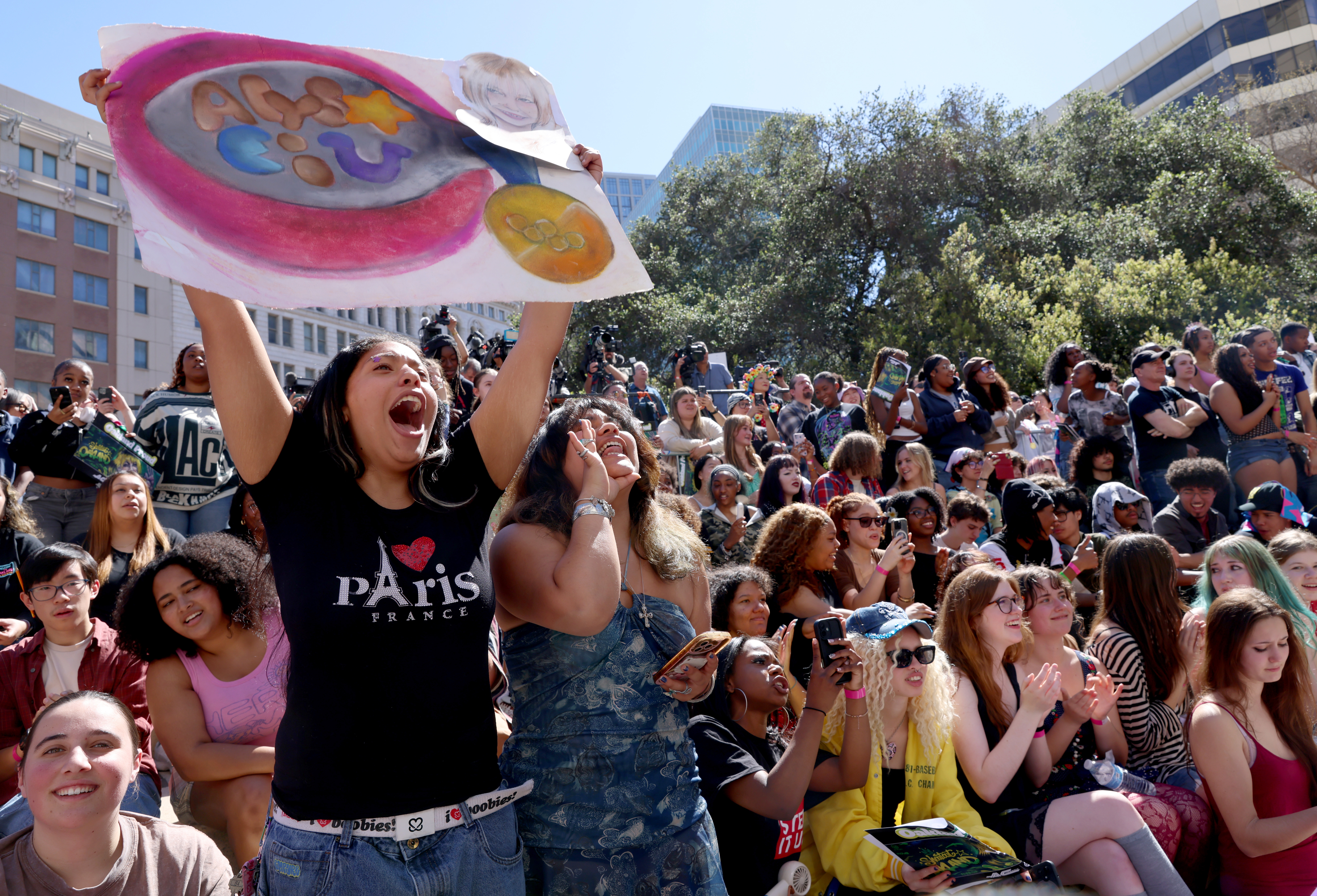 Daisy Johnston, of Oakland, and Naturelle Heminger, of Berkeley, from...