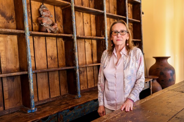 Former Amigos de Guadalupe Center for Justice & Empowerment Director Maritza Maldonado looks on after attending a press conference addressing allegations of sexual abuse against women and girls by the late farmworker and civil rights activist Cesar Chavez, held at Mexican Heritage Plaza in San Jose, Calif., on Thursday, March 19, 2026. United Farm Workers co-founder Dolores Huerta revealed she was among the women allegedly sexually abused by Chavez during the farmworkers movement in the 1960s, according to an investigation by The New York Times. (Ray Chavez/Bay Area News Group)