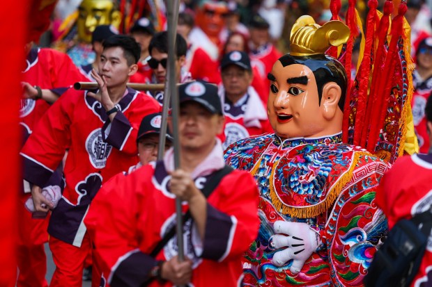 Participants march along Market Street during the Chinese New Year Parade, celebrating the Year of the Horse, in San Francisco, Calif., on Saturday, March 7, 2026. (Ray Chavez/Bay Area News Group)