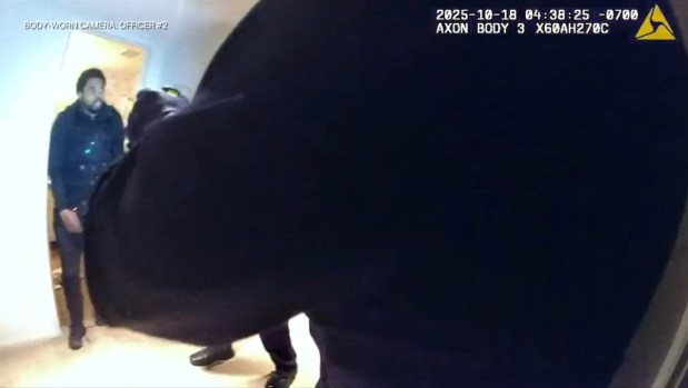 The Oakland Police Department released portions of video and audio captured during the in-custody death on Oct. 18, 2025, of Doug Martin, a former NFL running back. (Oakland Police Department)