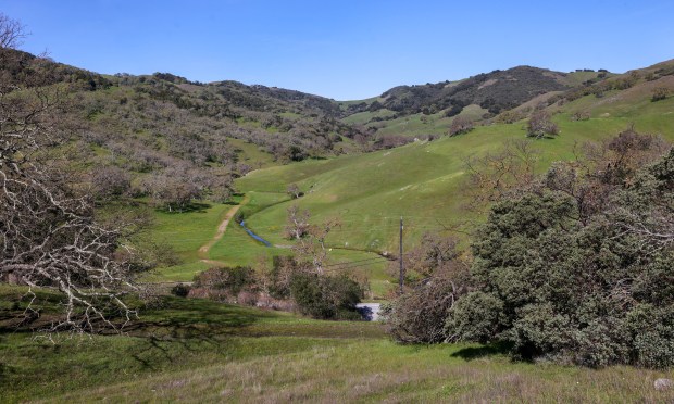 The Peninsula Open Space Trust, a nonprofit environmental group based in Palo Alto, purchased Mead Ranch in Morgan Hill, Calif., as seen on Friday, Feb. 27, 2026. The 1,921-acre property between San Jose and Morgan Hill had been owned by members of the Bechtel family and sold for $24.3 million. (Ray Chavez/Bay Area News Group)