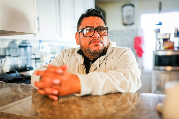 Jose Peña of Oakland, who has silicosis, shares his story during an interview in Oakland, Calif., on Thursday, Feb. 13, 2026. Silicosis is an incurable disease caused by prolonged exposure to dust from quartz countertops. (Ray Chavez/Bay Area News Group)