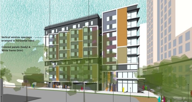 Apartment complex at 501 South Almaden Avenue in downtown San Jose, concept.(Leddy Maytum Stacy Architects)