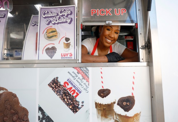 Andrea Lacy, owner and baker at Luv's Brownies, poses for a photograph in her food truck in San Jose, Calif., on Monday, March 2, 2026. (Nhat V. Meyer/Bay Area News Group)