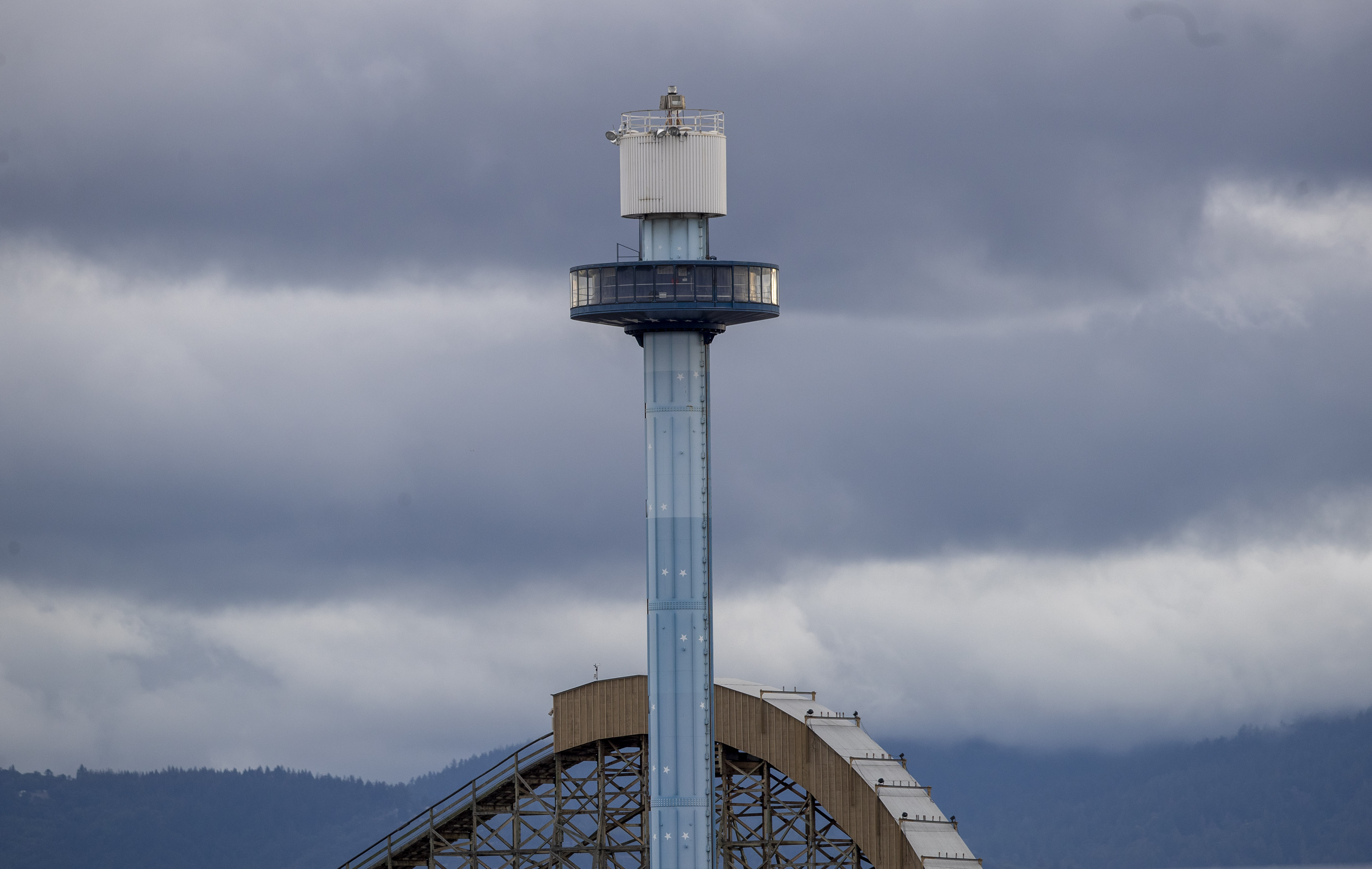 The Star Tower at California's Great America amusement park in...