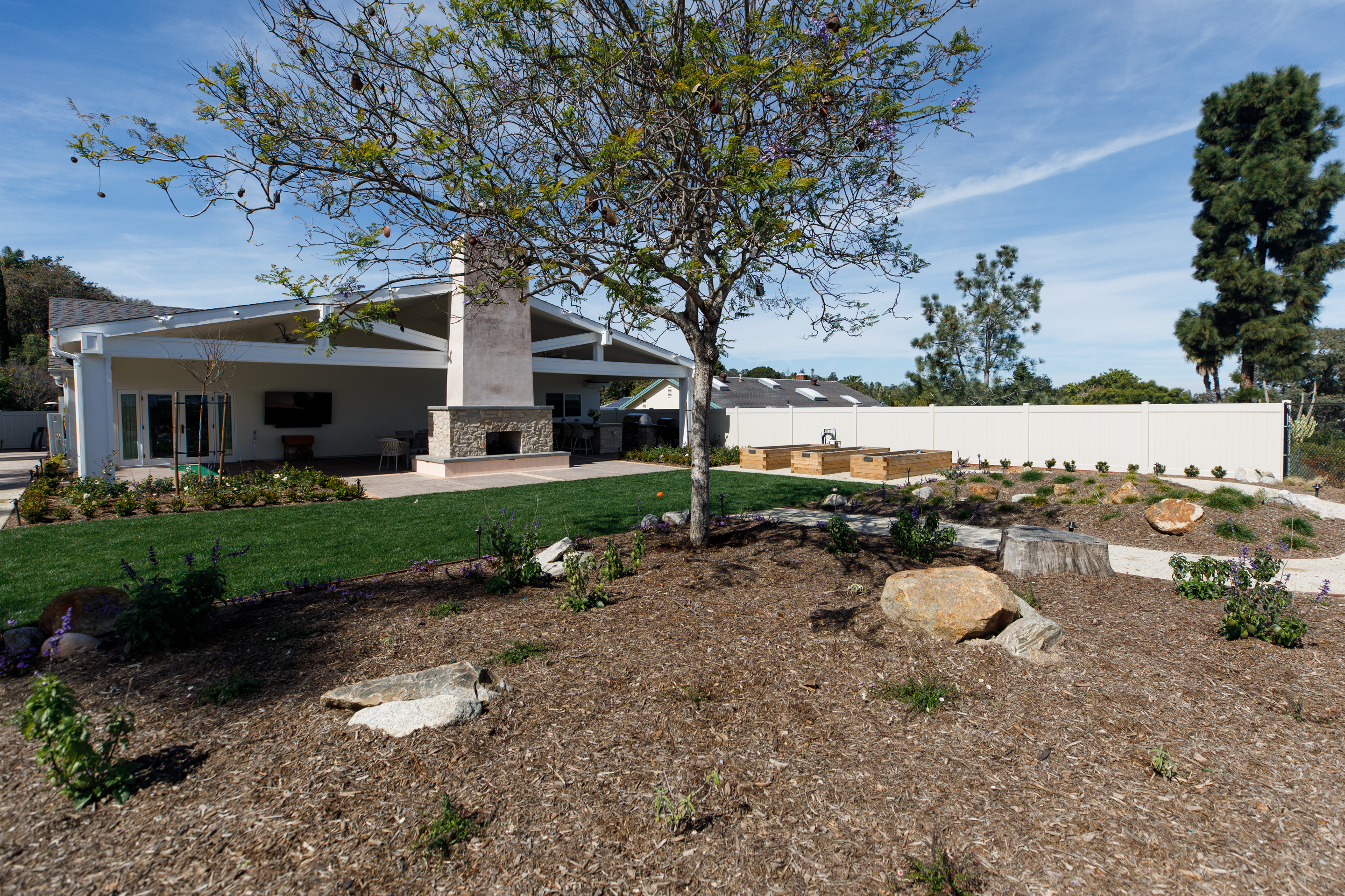 An overview of the Elliotts’ backyard. (Kristian Carreon / The...