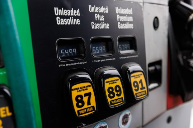 Fuel prices at Vons Fuel Station in Pacific Beach on Tuesday, March 31, 2026. (Kristian Carreon / The San Diego Union-Tribune)