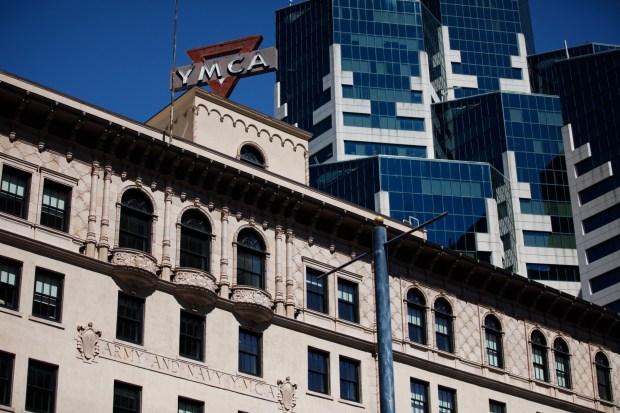 The Guild Hotel, formerly the Armed Services YMCA, in downtown San Diego on Wednesday, March 18, 2026. The Mills Act, enacted in 1972, allows historic property owners to receive tax relief by maintaining and restoring the property. (Kristian Carreon / The San Diego Union-Tribune)