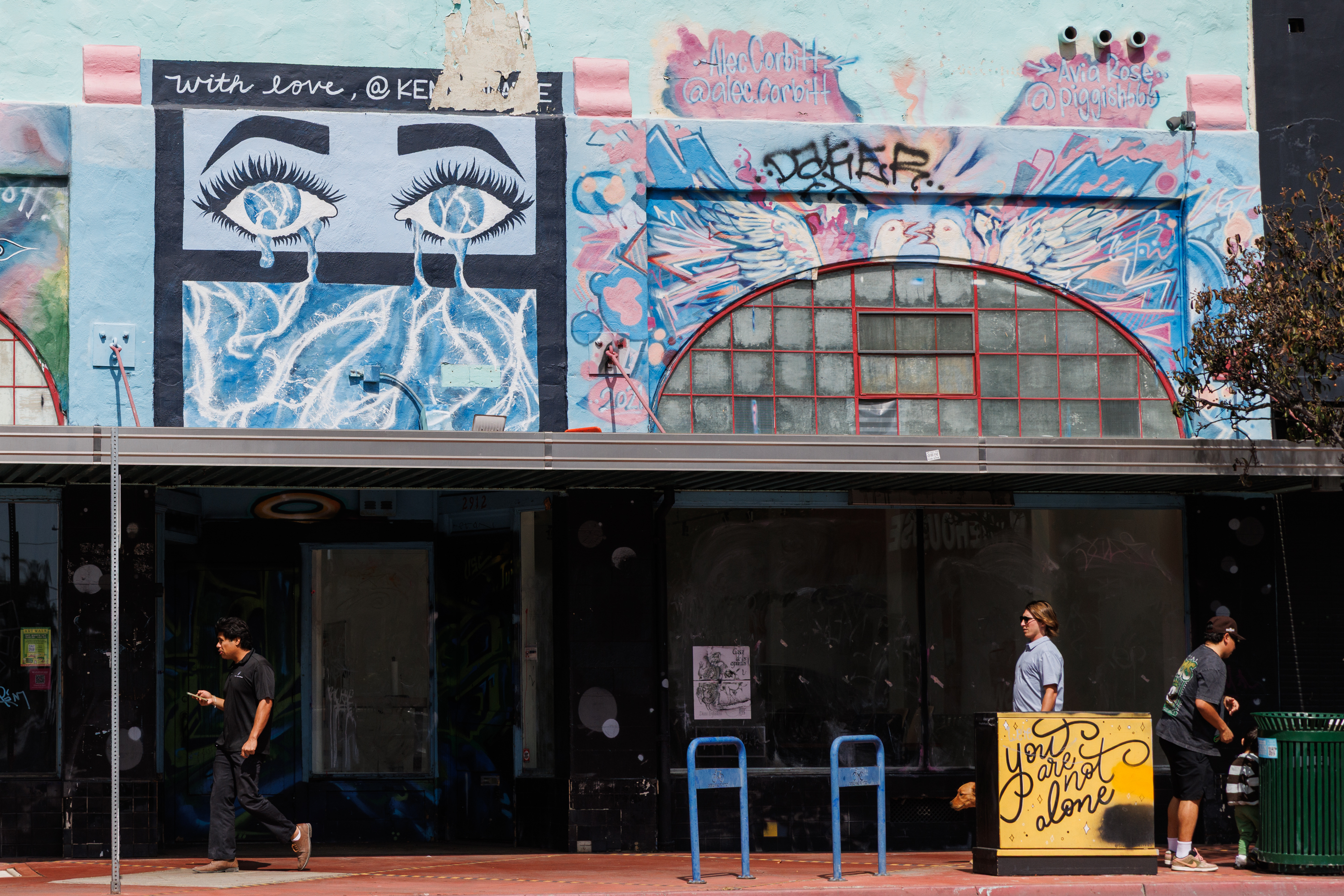 The facade of a historic building that was home to...