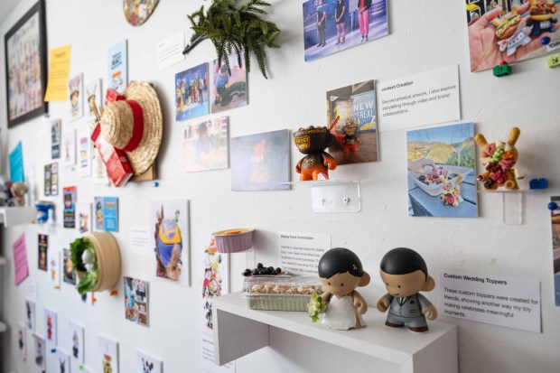 Work of artist Zard Apuya is on view at Thumbprint Gallery, Thursday, March 12, 2026, San Diego, CA. (Zoë Meyers / For The San Diego Union-Tribune)