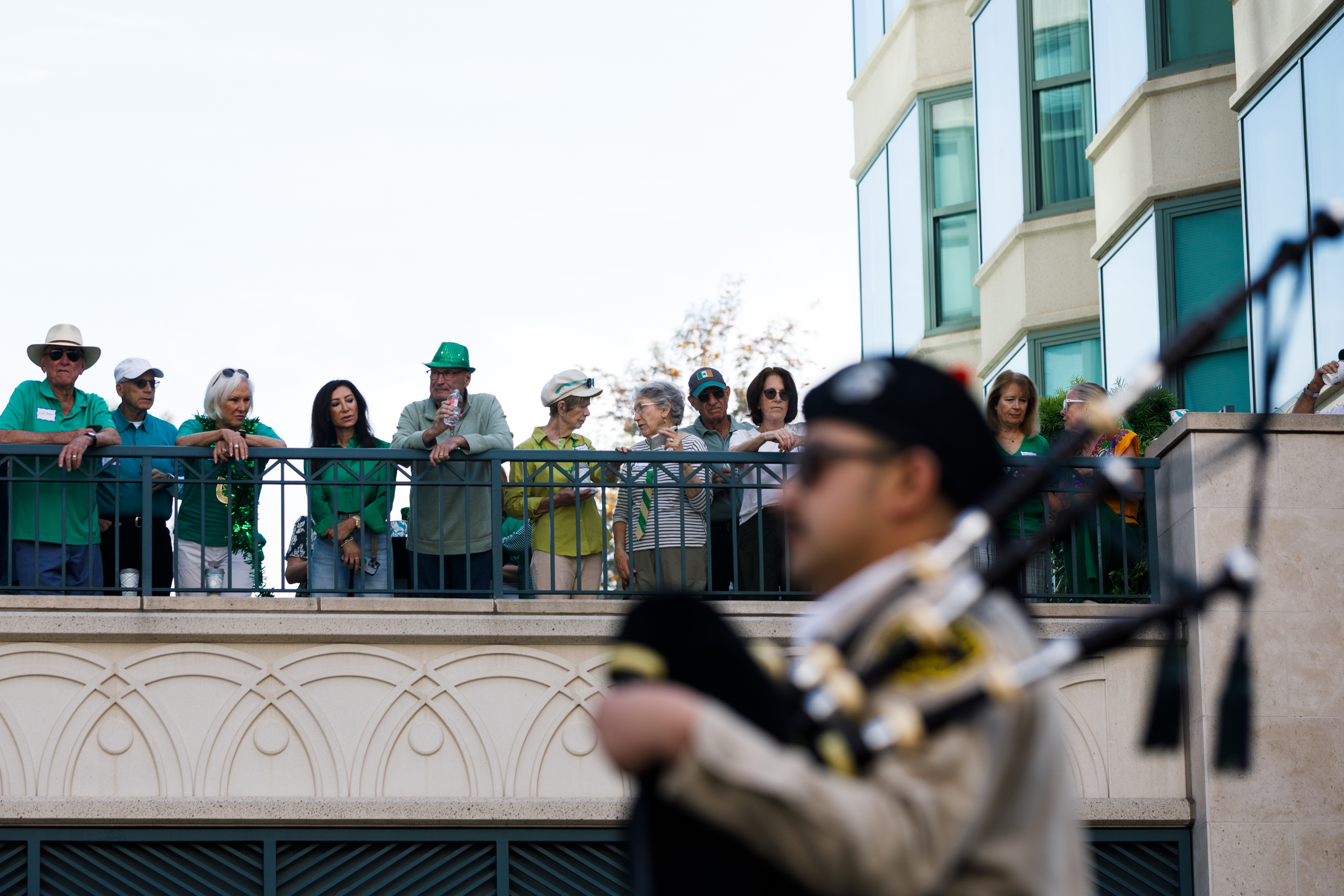 People watch the 44th Annual St. Patrickâs Day Parade and...