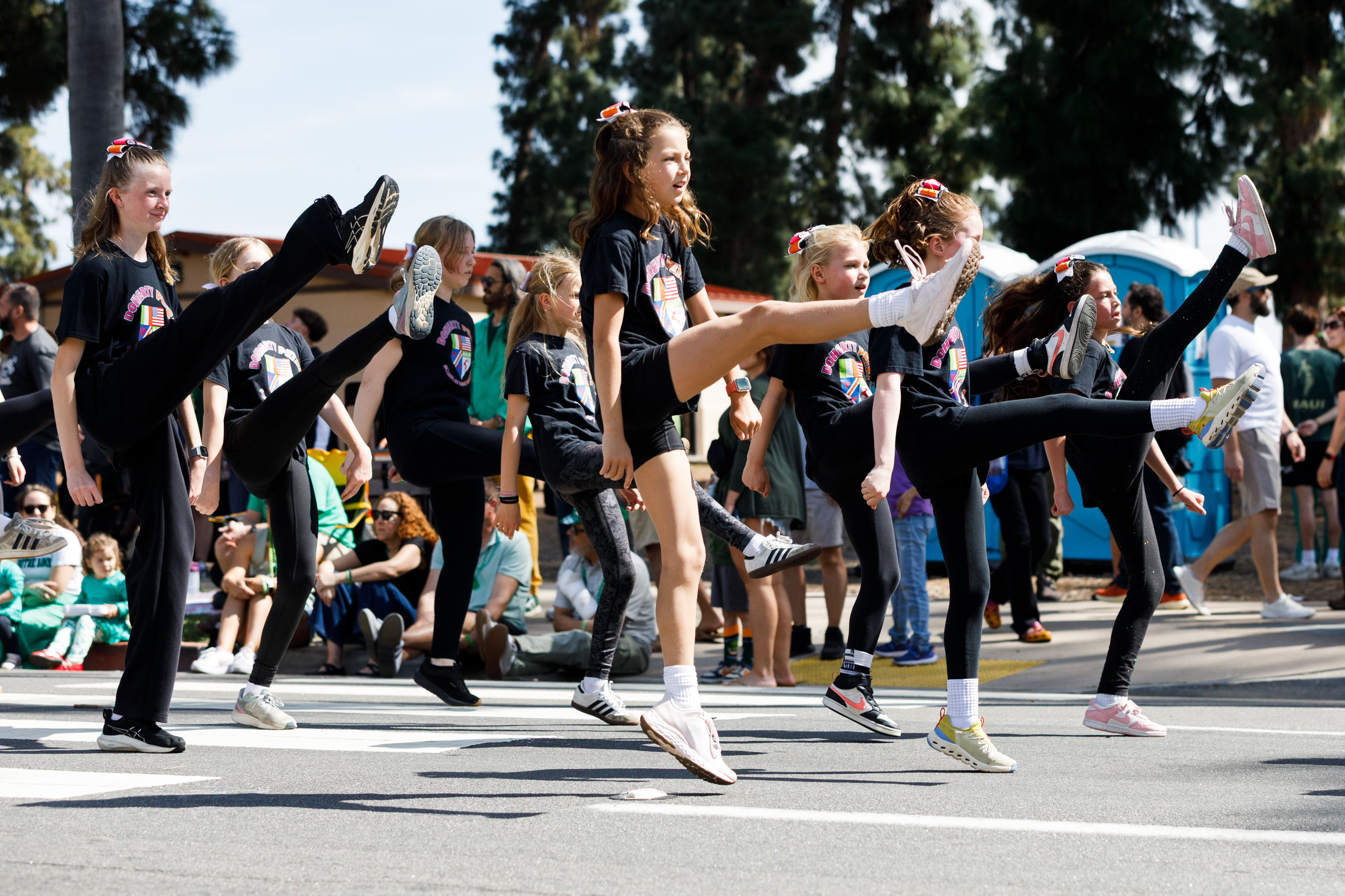 Young members of the Doherty Petri School of Irish Dancing...