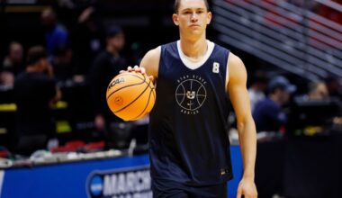 New dad Drake Allen has every reason to smile heading into Sunday’s NCAA Tournament game