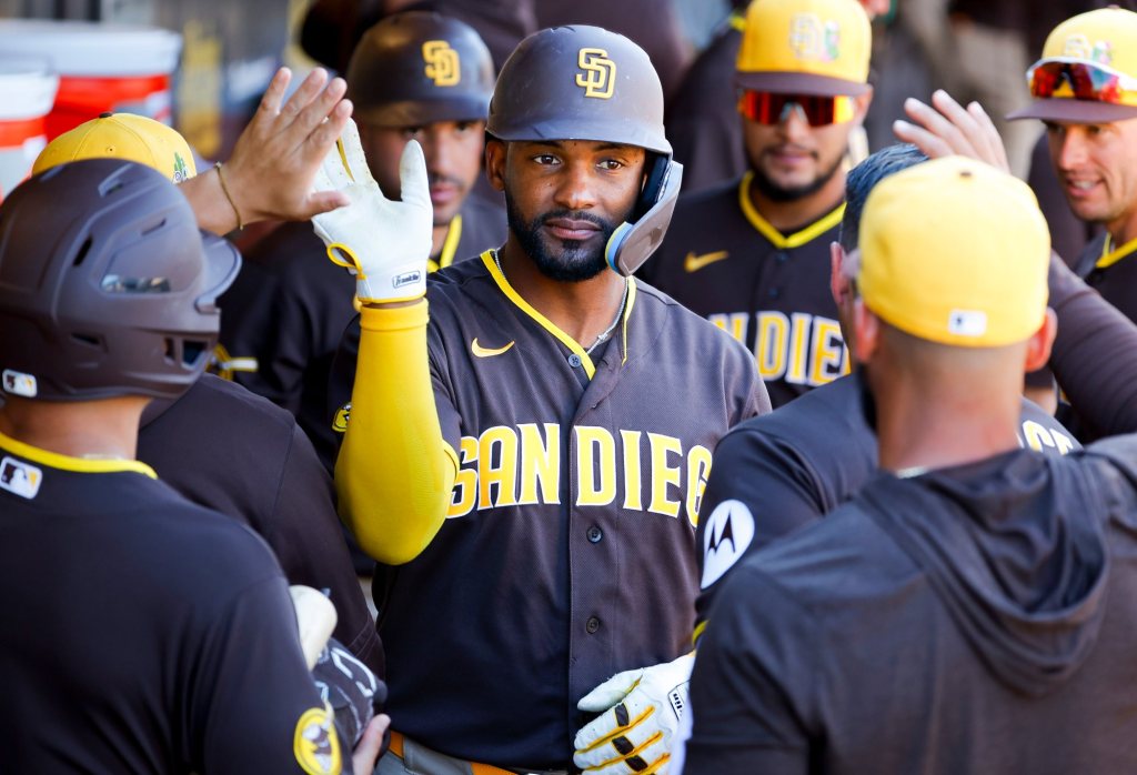 Miguel Andujar hits grand slam, Padres split against Guardians, Rangers