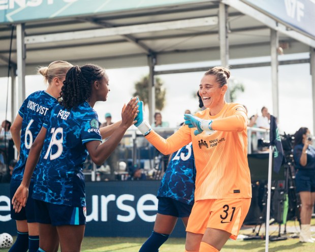 Goalkeeper DiDi Haračić was part of the Wave's World Sevens championship roster this offseason. (San Diego Wave FC)