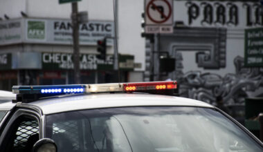 Police car's sirens.