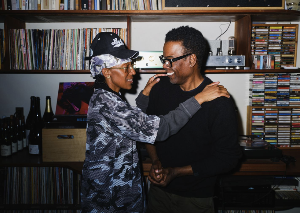 Lauren Halsey and Chris Rock at Citizens of Humanity Event 