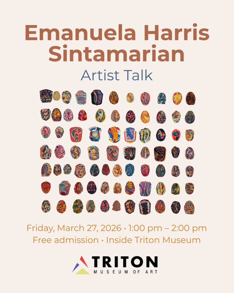 Emanuela Harris Sintamarian Artist Talk — 1 p.m. – 2 p.m. at the Triton Museum of Art, Santa Clara